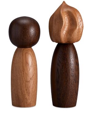 L'Objet Picanto wood salt and pepper mill - Brown