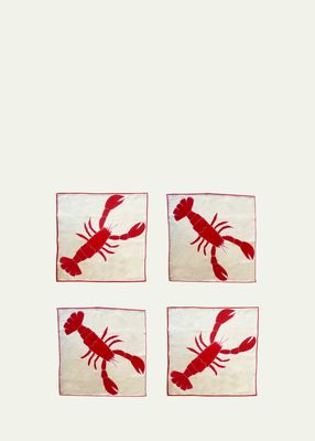 Lobster Linen Napkins, Set of 4