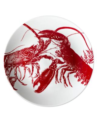 Lobsters Red Coupe Dinner Plates, Set of 4