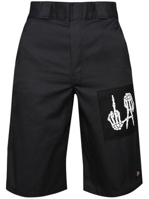 Local Authority Bones cotton chino shorts - Black