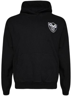 Local Authority Mischief Shield cotton hoodie - Black