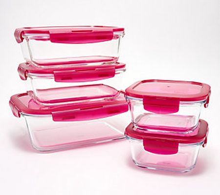 LocknLock 5-Piece Square & Rectangle Glass Storage Set