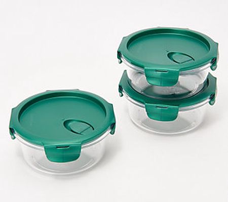 LocknLock Set of 3 Tritan Bowls w/ Vented Lids