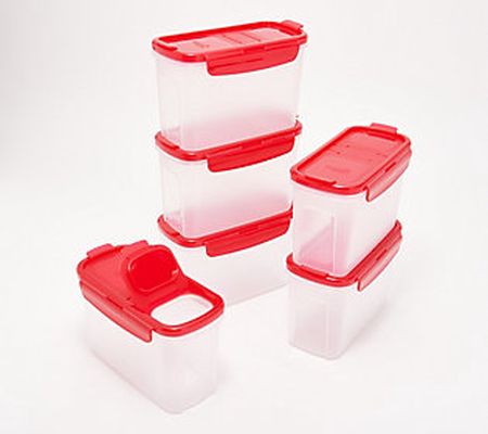LocknLock Set of 6 Double Flip-Top Storage Containers