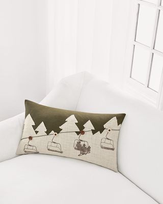 Lodge Ski Decorative Pillow