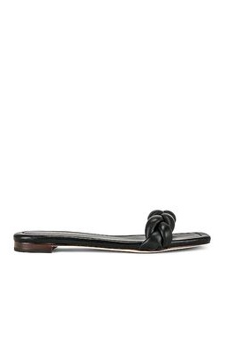 Loeffler Randall Braided Band Flat Sandal in Black
