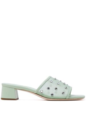 Loeffler Randall Brooke Seafoam 38mm crystal mules - Green