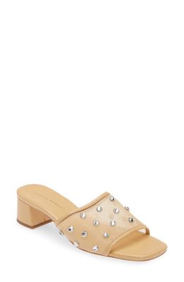 Loeffler Randall Brooke Slide Sandal in Caramel/Clear