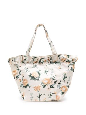 Loeffler Randall Claire floral-print tote bag - Neutrals
