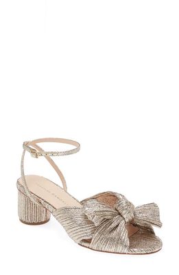 Loeffler Randall Dahlia Ankle Strap Knotted Sandal in Champagne