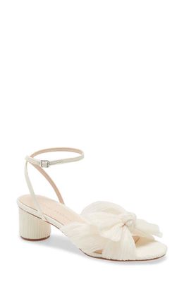 Loeffler Randall Dahlia Ankle Strap Knotted Sandal in Pearl
