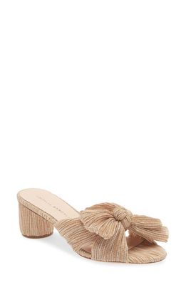 Loeffler Randall Emilia Knot Slide Sandal in Tan/Cream Gingham