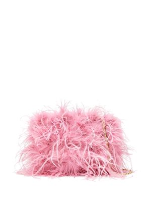 Loeffler Randall feather-embellished shoulder bag - Pink