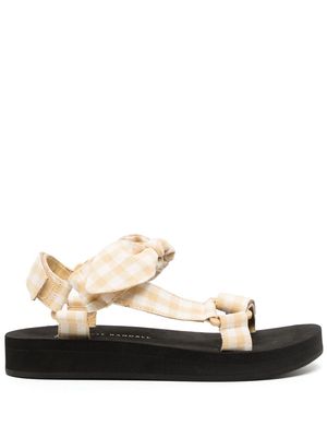 Loeffler Randall Maisie gingham knotted sandals - Yellow
