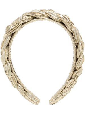 Loeffler Randall metallic plaited hairband - Gold