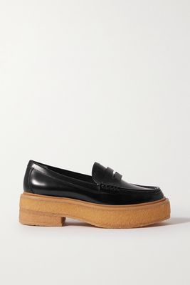 Loeffler Randall - Rikki Leather Platform Loafers - Black