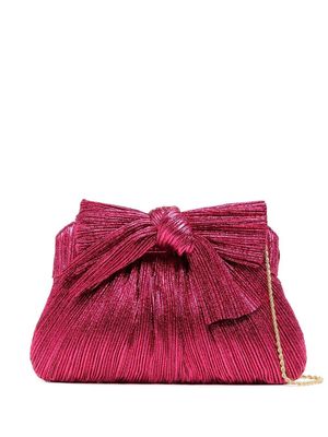 Loeffler Randall Rochelle pleated bow clutch bag - Pink