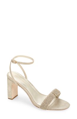 Loeffler Randall Shay Crystal Embellished Ankle Strap Sandal in Cappuccino