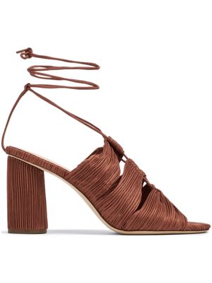 Loeffler Randall Teresa pleated 90mm sandals - Brown