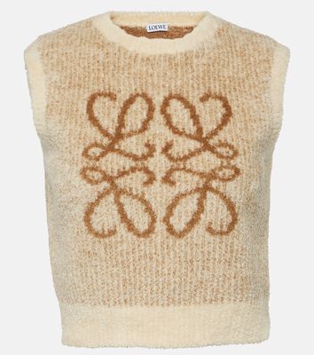 Loewe Anagram cropped cotton-blend vest
