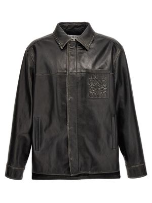 Loewe anagram Leather Overshirt