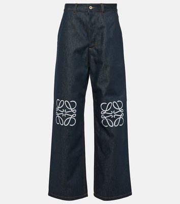 Loewe Anagram mid-rise wide-leg jeans