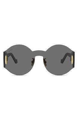 Loewe Anagram Round Sunglasses in Shiny Black /Smoke