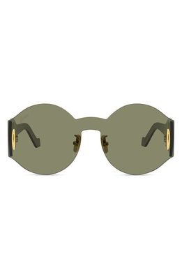 Loewe Anagram Round Sunglasses in Shiny Dark Green /Green