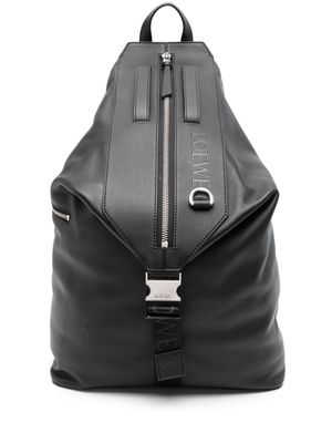 LOEWE Convertible leather backpack - Black