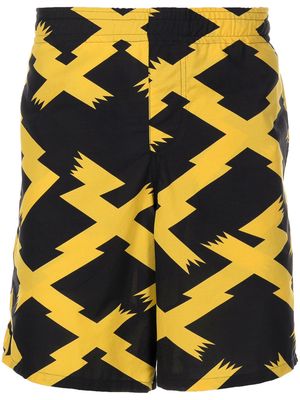 LOEWE cross-print bermuda shorts - Black
