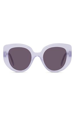 Loewe Curvy 49mm Gradient Butterfly Sunglasses in Shiny Violet /Violet