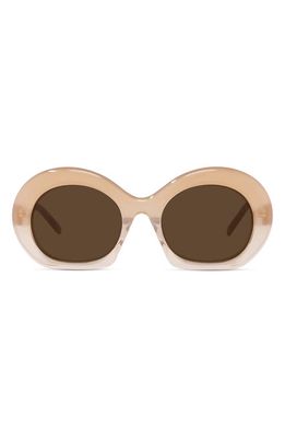 Loewe Curvy 55mm Gradient Round Sunglasses in Shiny Pink /Brown