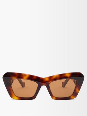 Loewe Eyewear - Anagram Cat-eye Tortoiseshell-acetate Sunglasses - Womens - Tortoiseshell