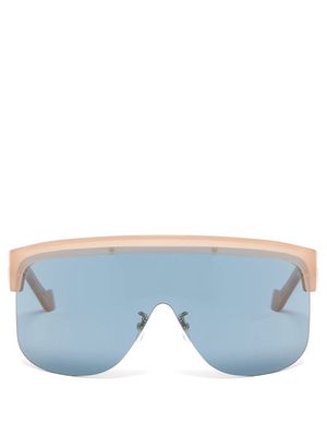 Loewe Eyewear - Show D-frame Visor Sunglasses - Womens - Pink