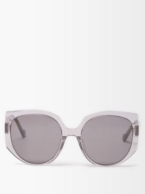 Loewe Eyewear - Story Cat-eye Acetate Sunglasses - Womens - Grey