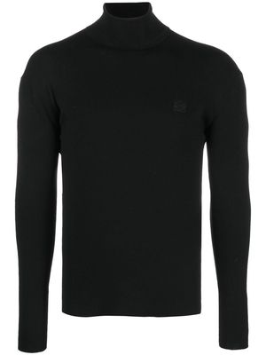 LOEWE fine-knit logo-embroidered jumper - Black