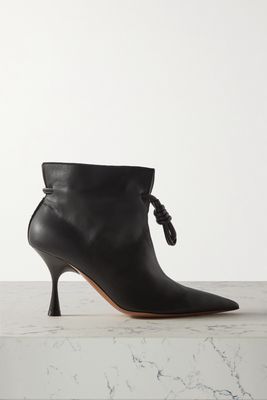 Loewe - Flamenco Leather Ankle Boots - Black