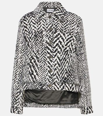 Loewe Herringbone jacquard wool jacket