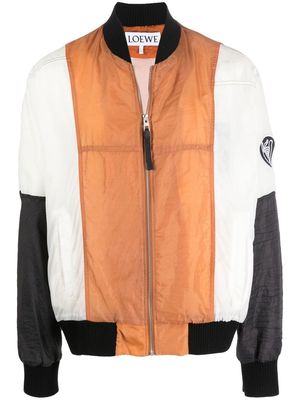 LOEWE Industrial color-block bomber jacket - Orange