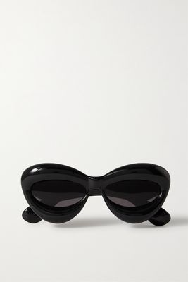 Loewe - Inflated Cat-eye Acetate Sunglasses - Black