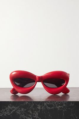 Loewe - Inflated Cat-eye Acetate Sunglasses - Red
