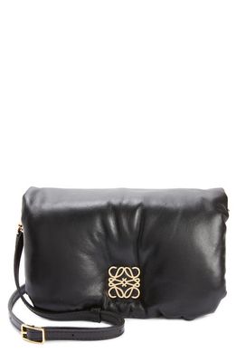 Loewe Mini Goya Lambskin Leather Puffer Bag in Black