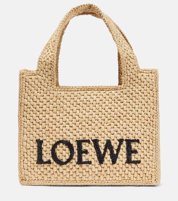 Loewe Paula's Ibiza logo raffia tote bag