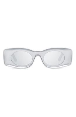 Loewe Paula's Ibiza Original 49mm Small Rectangular Sunglasses in Grey/Other /Smoke Mirror