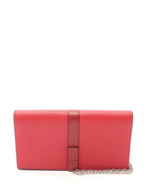 Loewe Pre-Owned 2000-2009 leather wallet-on-chain - Red