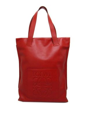 Loewe Pre-Owned Anagram leather tote bag - Red