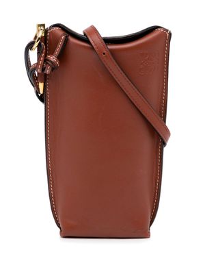 Loewe Pre-Owned Gate Pocket leather crossbody bag - Brown