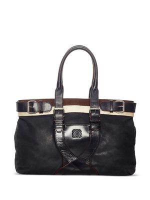 Loewe Pre-Owned Loewe Nubuck Leather Handbag - Black