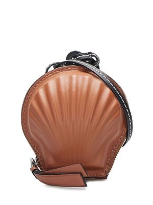 Loewe Pre-Owned pre-owned mini Seashell coin pouch - Brown