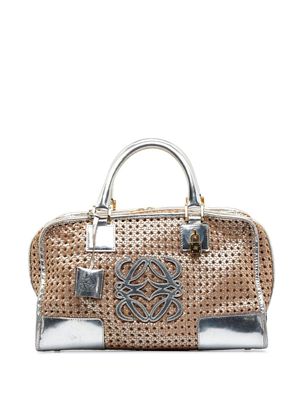 Loewe Pre-Owned woven Amazona handbag - Gold
